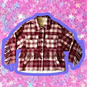 ISABEL MARANT ETOILE FILORA  Fringe Jacket Shacket 42 10 Western cowboy Coat 70s